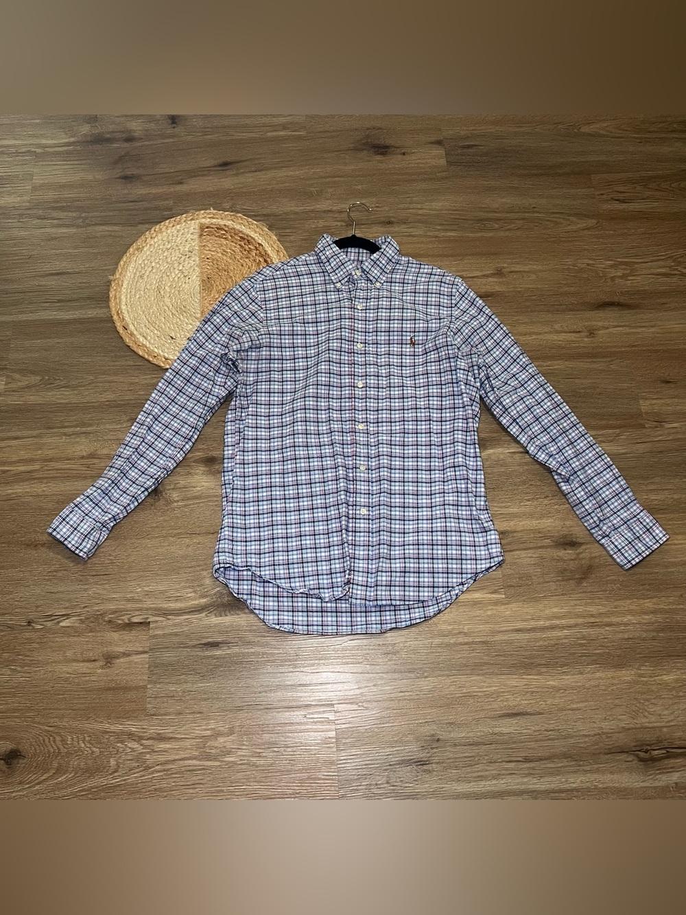 RALPH LAUREN Mens Long Sleeve Button Down Plaid Shirt